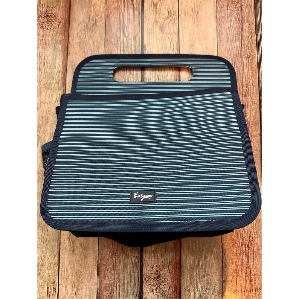 Thirty-One Double Duty Caddy Sailor Stripe Preowned Stripes Navy